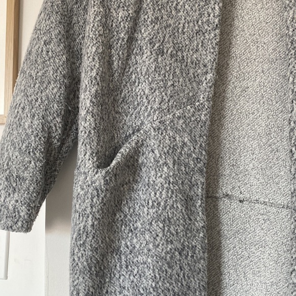 Zara Grey Marl Midi Coat S - Picture 6 of 9
